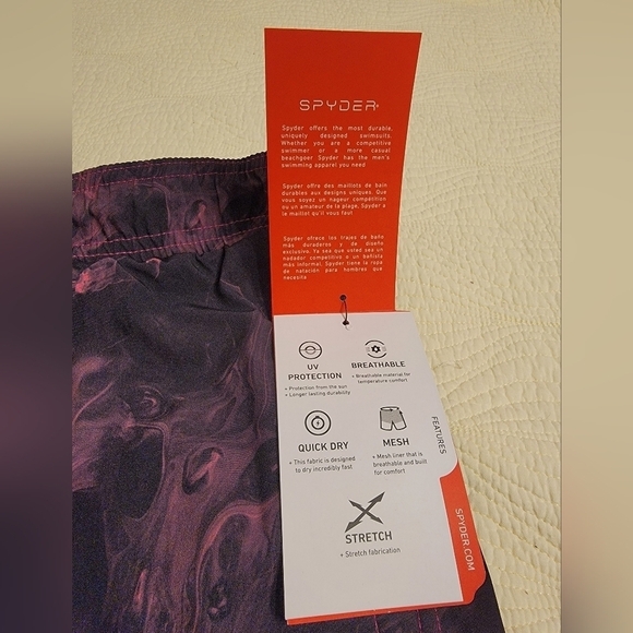 NWT Spyder Men's Swim Shorts - Picture 3 of 4